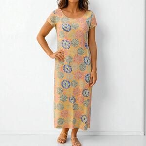 Vintage Weekend Traffic Beach Umbrella Midi Dress Size S